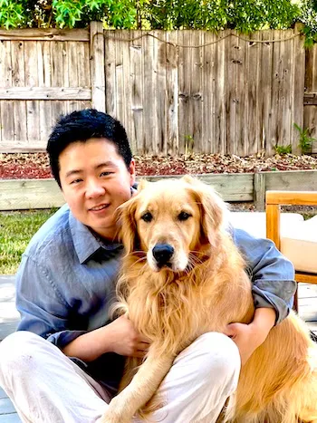 Dr. Tong Liu and his dog